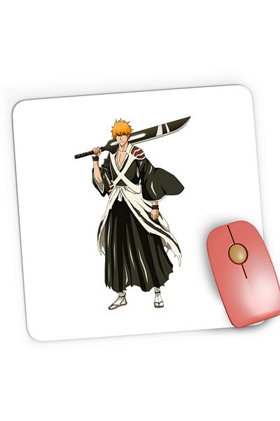OEM Mousepad Gaming Bleach Ichigo Animeeater Yamamoto Rukia, 21x19 cm