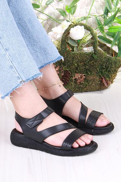 fort 35851 Mavişim Comfortable Flexible Velcro Laced Women's Sandals