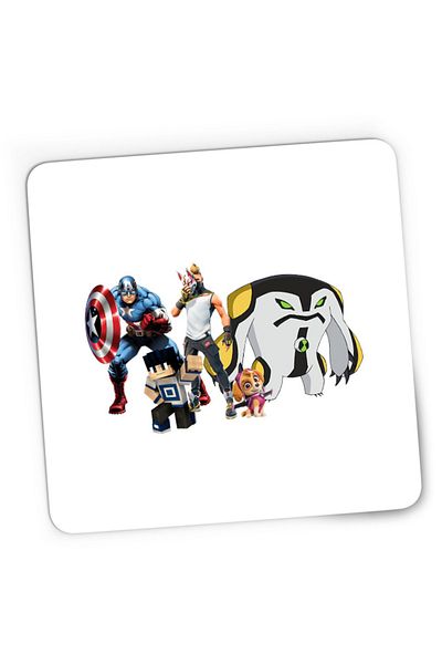 OEM Mousepad Gaming Captain America Fortnite Fox Skin Minecraft Steve Paw Patrol, 21x19 cm