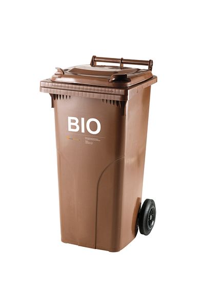 Europlast Pojemnik kubeł na BIO odpady i śmieci spożywcze ATESTY Austria - brązowy 120L