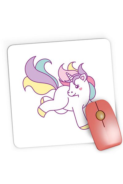 OEM Mousepad Gaming Unicorn Squad Happy Beautiful Rainbow, 21x19 cm