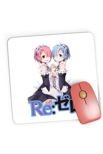 OEM Mousepad Gaming Re Zero REM RAM Sisters Maiden Light Novel Cosplay Weapon, 21x19 cm