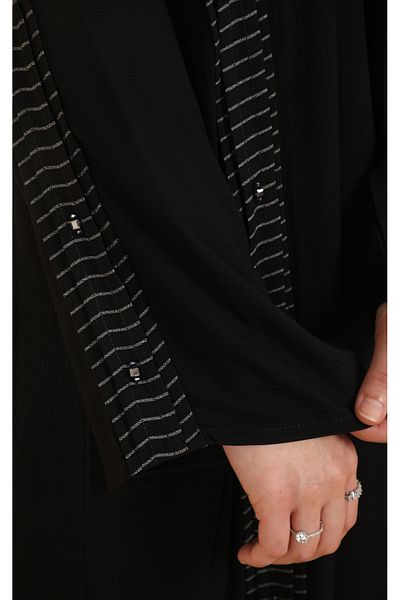 Stylish Elegant black wrap abaya