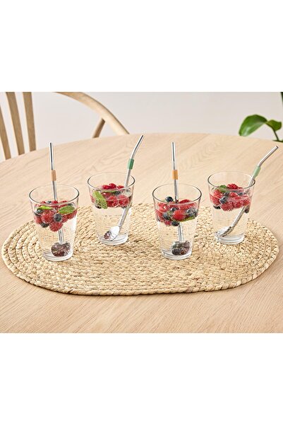 Tchibo Drink Spoon, Can Be Used as a Straw, 4 Pieces
