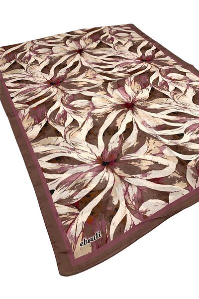 Ebruli Patterned Jan Jan 0359 Brown Shawl