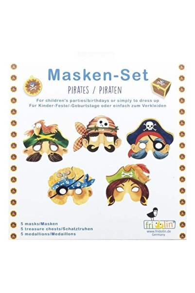 Fridolin Set de măști de petrecere pirat,