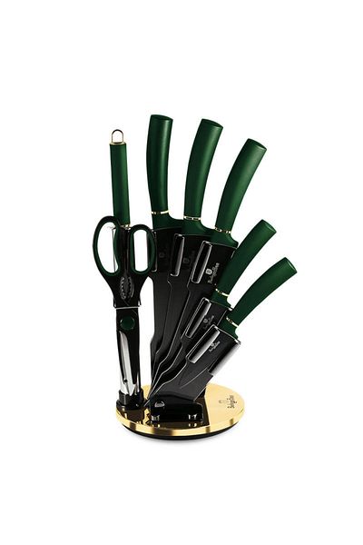 Berlinger Haus Emerald Collection 8-piece knife set in holder