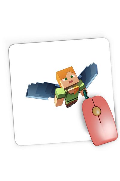 OEM Mousepad Gaming Minecraft Elytra Nether End Fly Dragon End Game, 21x19 cm