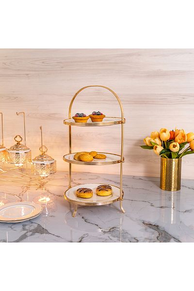 LA MESA 3 Tiers Round Serving Stand