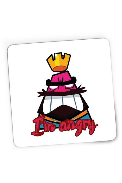 OEM Mousepad Gaming Clash Royale Angry King Multiplayer Copy Strategy, 21x19 cm