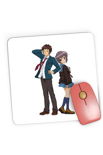 OEM Mousepad Gaming Haruhi Suzumiya Itsuki Yuki Club Minecraft Funimation, 21x19 cm