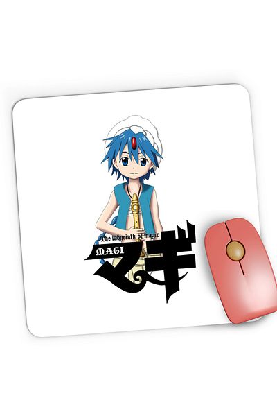 OEM Mousepad Gaming Magi The Labyrinth of Magic Alladin Flute Logo, 21x19 cm