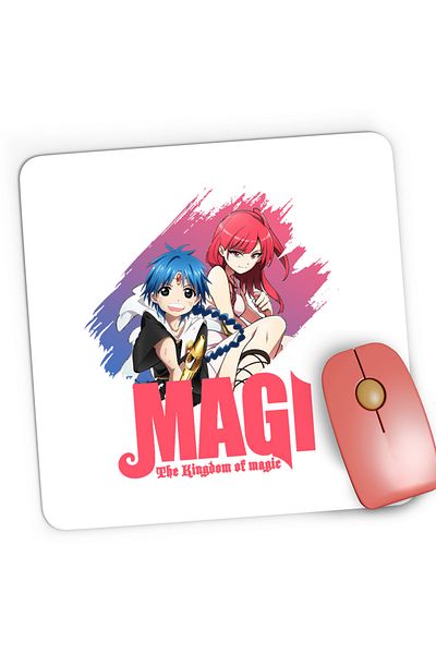 OEM Mousepad Gaming Magi The Labyrinth of Magic Morgiana Alladin Duo Pose, 21x19 cm