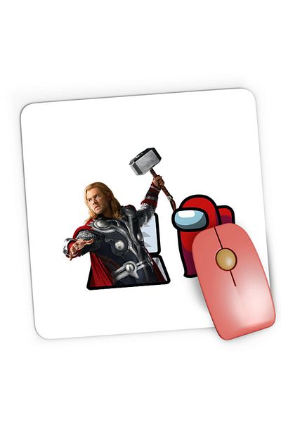 OEM Mousepad Gaming Thor Among Us Suspicious Vent Hammer Gameplay Puzzle, 21x19 cm