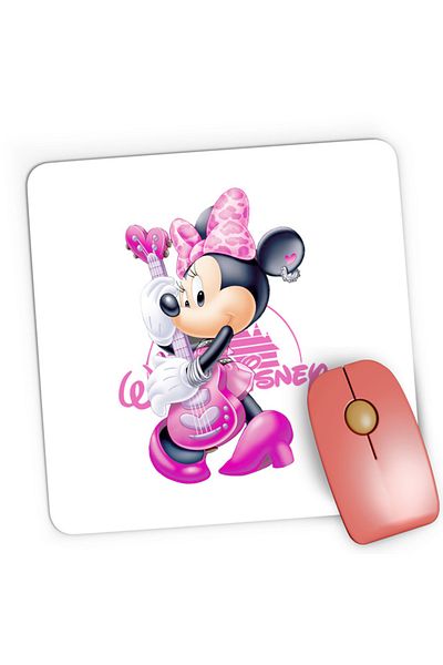 OEM Mousepad Gaming Mickey Mouse Minnie Rock n roll Music Fun, 21x19 cm