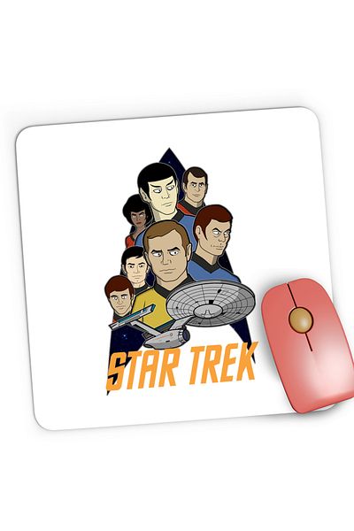 OEM Mousepad Gaming Star Trek Animated Series Desene SF Spock, 21x19 cm