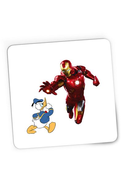 OEM Mousepad Gaming Ironman Donald Duck Tony Stark Save World, 21x19 cm