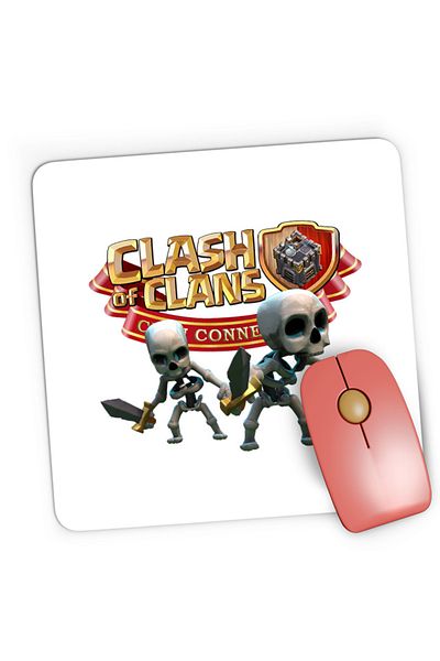 OEM Mousepad Gaming Clash of Clans Skeletons Team Tank Sword Fighters Logo, 21x19 cm