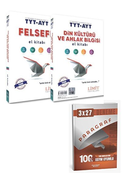 Anla Kazan Yayınları Limit 2026 TYT AYT Din Kültürü ve Ahlak Bilgisi Felsefe El Kitabı+Anla Kazan Paragraf