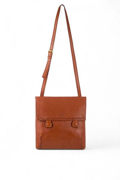 GÖN Silver Tan Women's Crossbody Bag 01 Silver