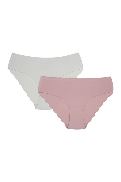 ESOTIQ Set de 2 chiloți braziliani pentru femei, fără cusături și croiți cu laser, invizibili | Pama