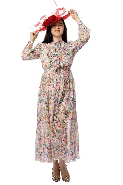 Pier Boho dress, pleated, long, piershop, 38