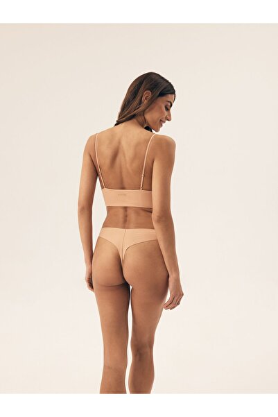 ESOTIQ Women's Brazilian Thong Panties Laser Cut Bonded Invisible Briefs with Logo | Bobby