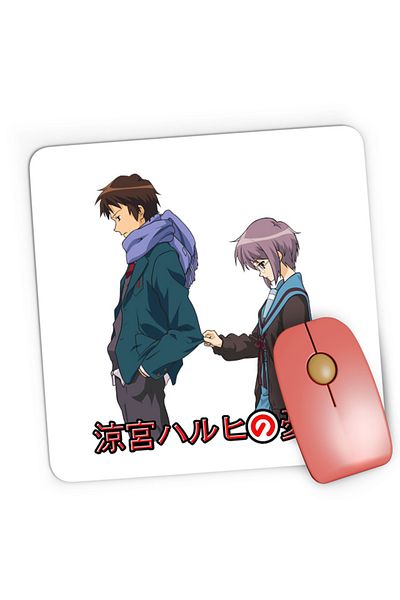 OEM Mousepad Gaming Haruhi Suzumiya Kyon Yuki School Tanigawa Nagaru, 21x19 cm