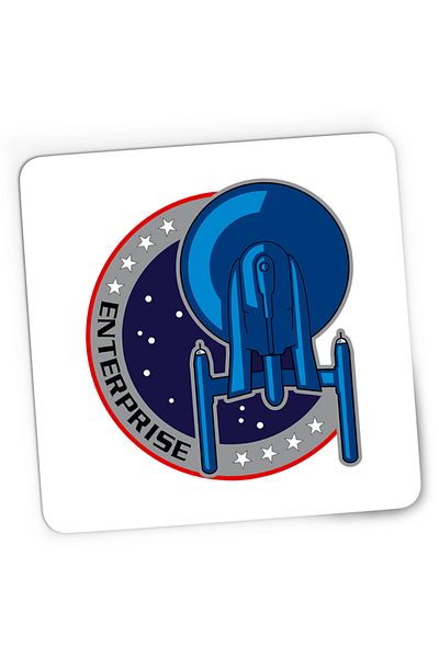 OEM Mousepad Gaming Star Trek Starship Enterprise Picard Captain, 21x19 cm