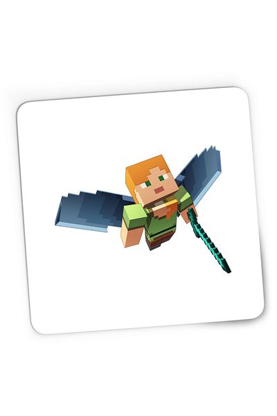 OEM Mousepad Gaming Minecraft Elytra Nether End Fly Dragon End Game, 21x19 cm