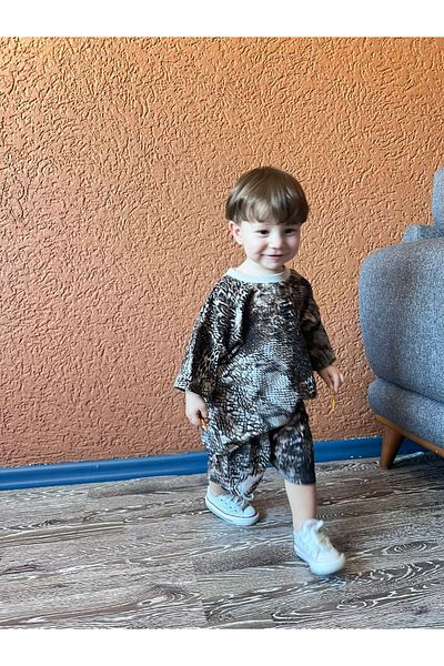 BabyDia Snake Pattern Shorts Suit