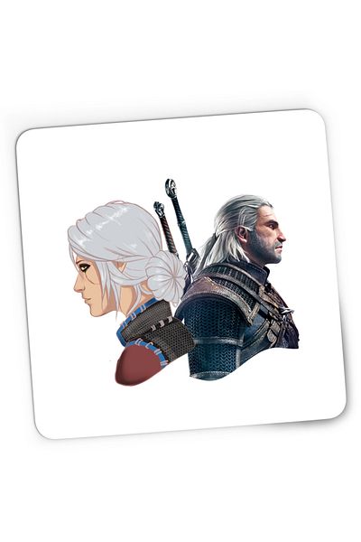 OEM Mousepad Gaming The Witcher Geralt Ciri Xbox Game Nvidia, 21x19 cm