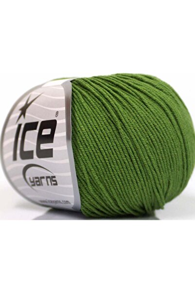 Ice yarns 4x50 جرام. خيوط أميجورومي قطنية أكريليك، خيوط قطنية بلون أخضر الغاب...