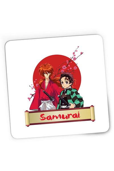 OEM Mousepad Gaming Rurouni Kenshin Samurai Duo Kenshin Tajirou, 21x19 cm