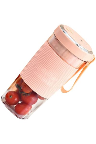 SDEPOT Mini blender SDEPOT®, portabil, pentru fructe și legume, electric, alimentat prin USB, roz