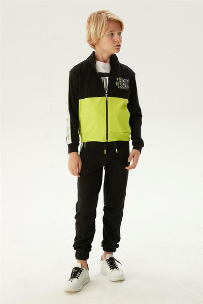 Bikkembergs Boy Black Tracksuit Top