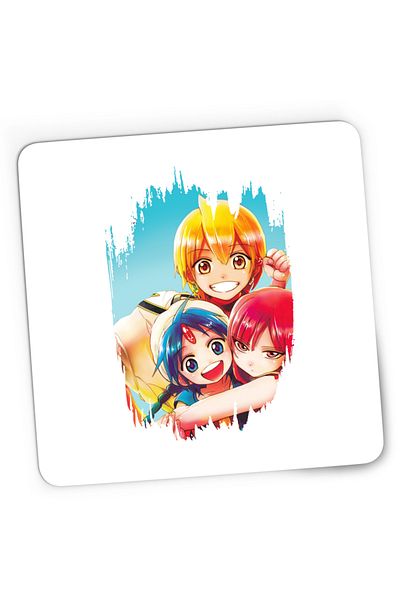 OEM Mousepad Gaming Magi The Labyrinth of Magic Protagonists Group Blue Sky, 21x19 cm