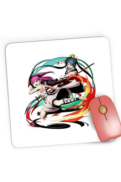 OEM Mousepad Gaming Magi The Labyrinth of Magic Animeuri Fight Hakuryuu, 21x19 cm
