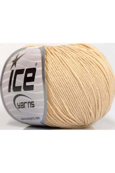 Ice yarns مجموعة من 4 خيوط ثلجية من خيوط AMIGURUMI COTTON (60% قطن) كريمي داكن