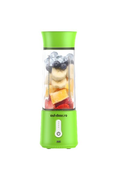 Outdoor Mini blender portabil, 500 ml, baterie de 4000 mAh, aparat de smoothie multifuncțional, verde