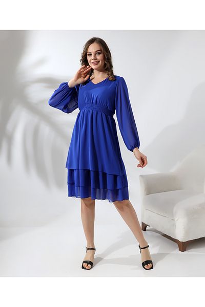Fi'l Arz Fashion Buy Gipeli Lined Chiffon Dress