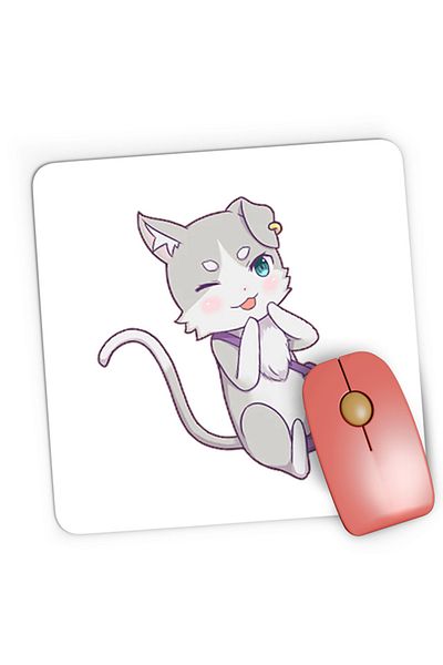 OEM Mousepad Gaming Re Zero Emilia's Cat Kawaii Magic Action Paranormal, 21x19 cm