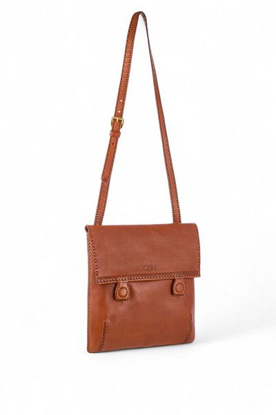 GÖN Silver Tan Women's Crossbody Bag 01 Silver