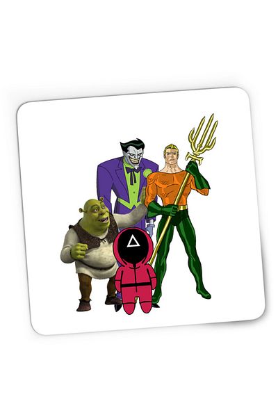 OEM Mousepad Gaming Aquaman Squid Games Shrek Joker Comics Batman Marvel, 21x19 cm