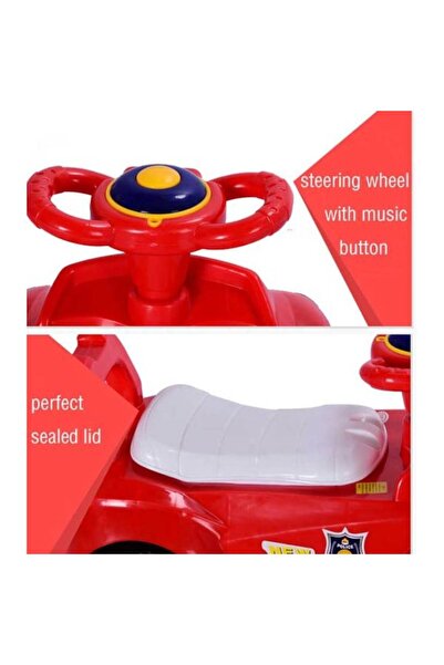 Bebeking Olită muzicală în formă de mașină pentru copii cu volan - Roșie