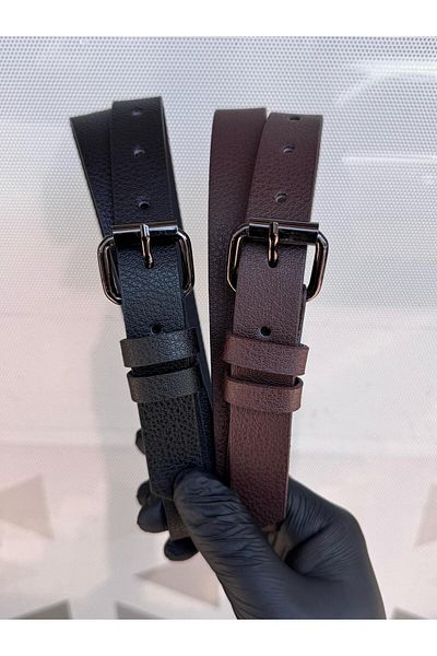 Gesa Men's Thin Old Money 2 Set Belt 2.5 cm