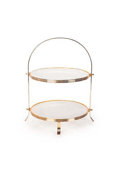 LA MESA 2 Tiers Round Serving Stand