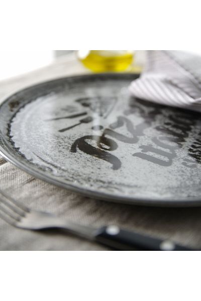 shumee Talerz do pizzy z porcelany Recipe Collection Black śr. 33 cm - zestaw 6 szt.