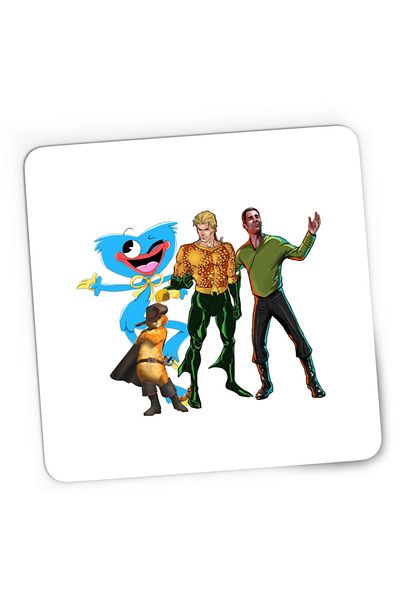 OEM Mousepad Gaming Aquaman Huggy Wuggy Puss in the Boots Shrek Star Trek Crew, 21x19 cm