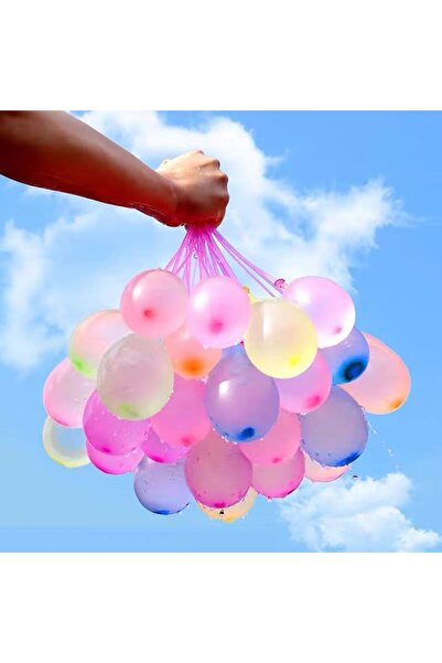 LEIBOO Set of 222 water balloons with fast-fill system, adapter and self-sealing, Multicolor